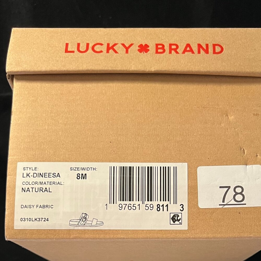 Lucky Brand Dineesa Studded Two Band Flat Sandals NIB Size 8 - Picture 6 of 7